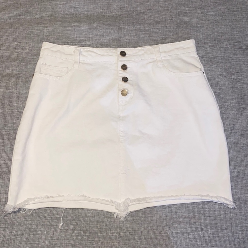 ASOS White Jean Skirt